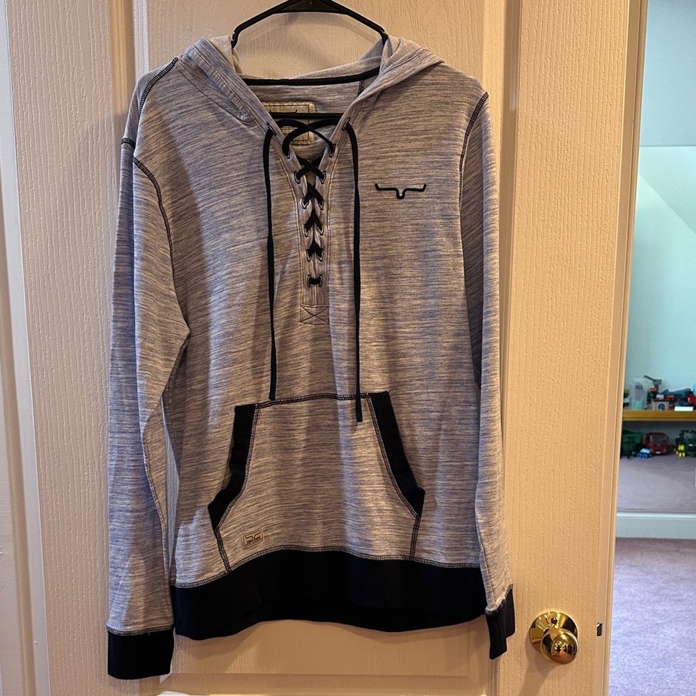Kimes Ranch blue Lace-Up Hoodie